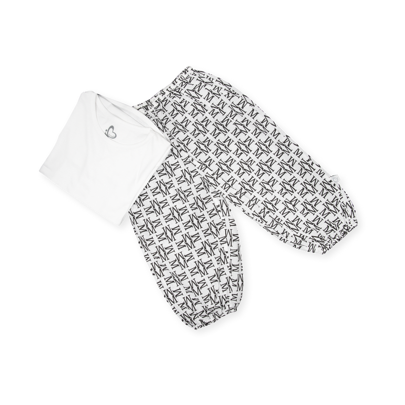 Tshirt & PrintPyjama LaModeBlack Set