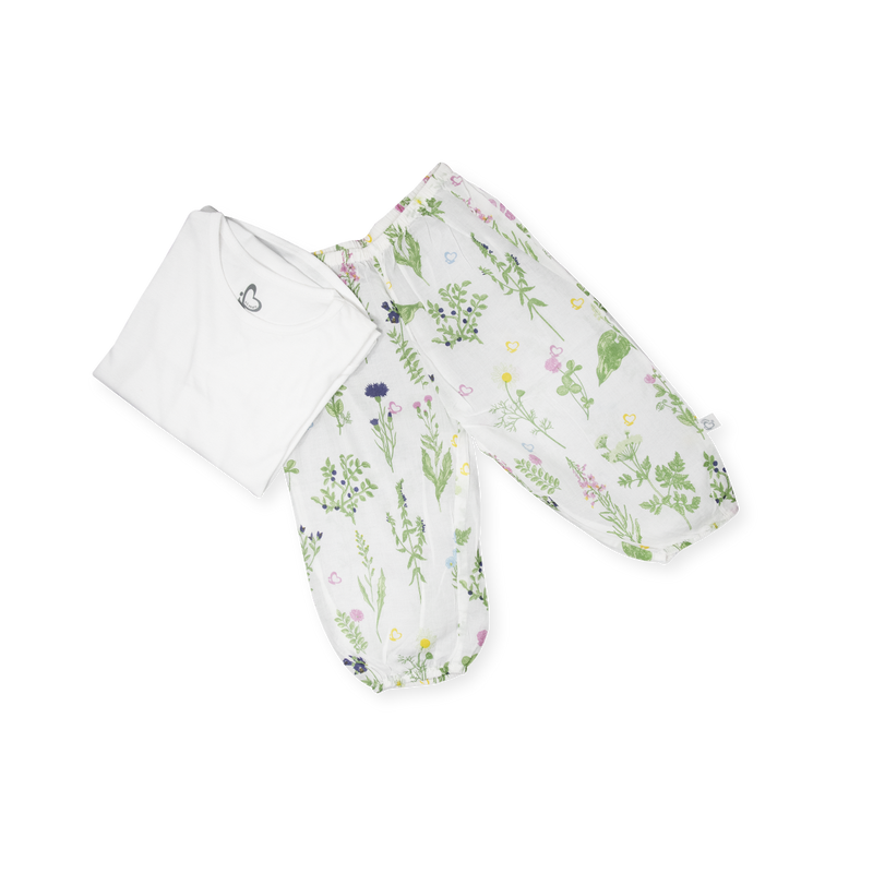 Tshirt & PrintPyjama SwedishFlora Set