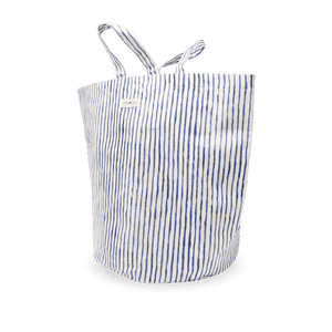 Acrylic Coated Cylindrical Laundry Bag - India Ink - Egg Shell