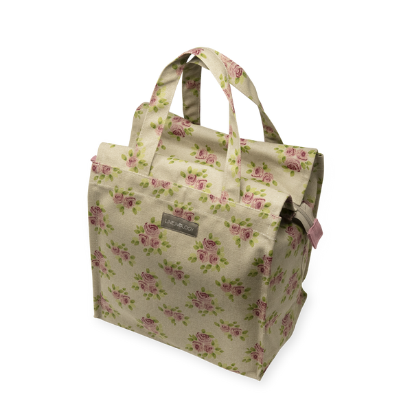 Tall Acrylic Coated Lunch Bag with Zip Vintage Rose Thabisa