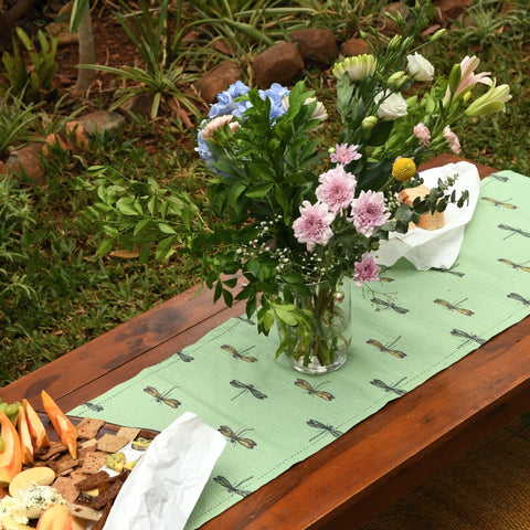 Acrylic Coated Table runner - Akitsu - Seafoam