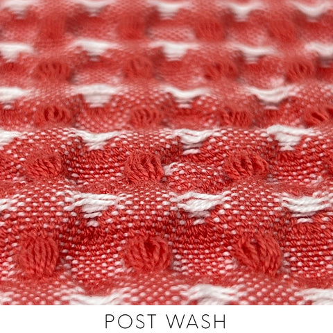 Hammam Waffle Towel - Sunset Coral