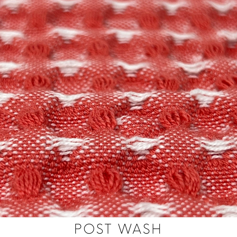 Hammam Waffle Towel - Sunset Coral