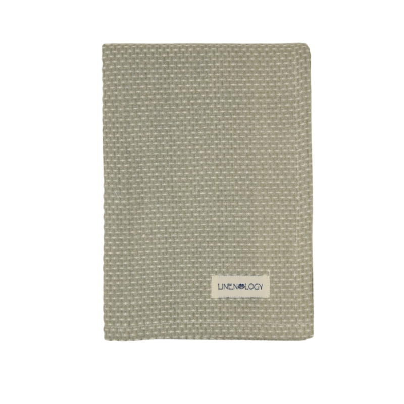 All Purpose Towel - Chambray Waffle - Beige/White