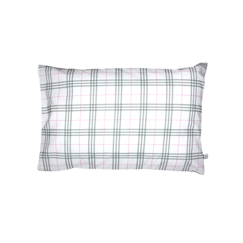 Handprinted Junior Cushion (Kid’s pillow) – Classy Checks - Pink