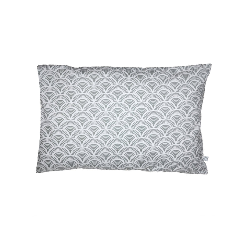 Handprinted Junior Cushion (Kid’s pillow) – Art Deco - Grey