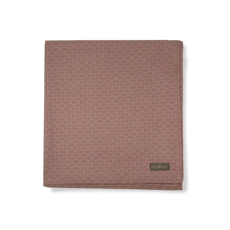 Acrylic Coated Table Cloth - Geo Pink