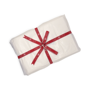 The Hotel Collection - White Satin Stripe Cotton Double Bed Sheet with Two Pillow Covers
