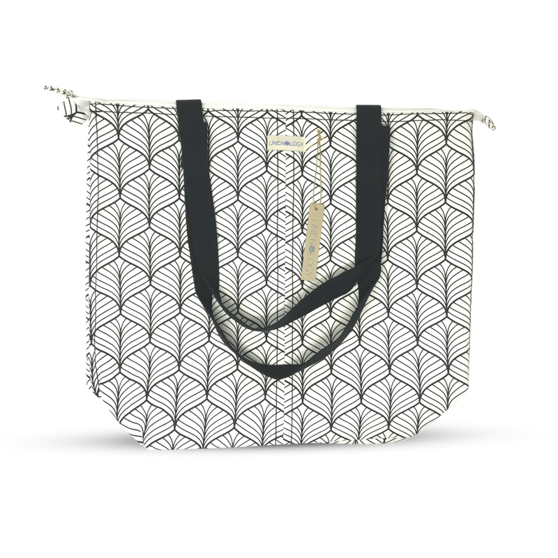Super Sized Tote - Abstract - White