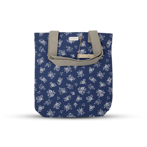 Canvas Tote - English Rose - Navy
