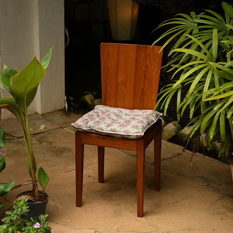 Chair Pad with Ties - Vintage Rose