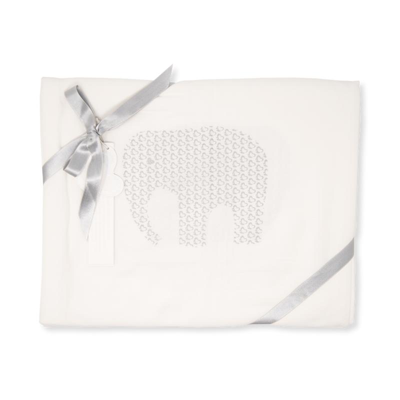 Handprinted Muslin Swaddle – Me Elephant