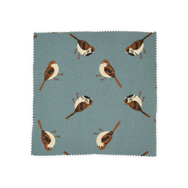 Fabric By the Metre - Sparrows - Cameo Blue