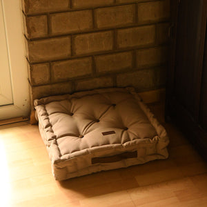 Acrylic Coated Floor Cushion - Kyoko - Sand