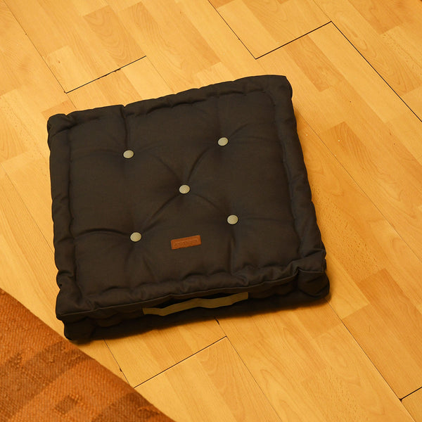 Acrylic Coated Floor Cushion - Kyoko - Slate Bue