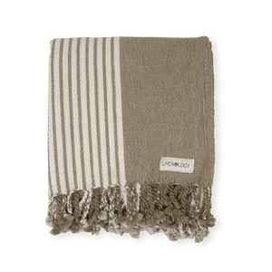 Hammam Towel - Stripes - Stone