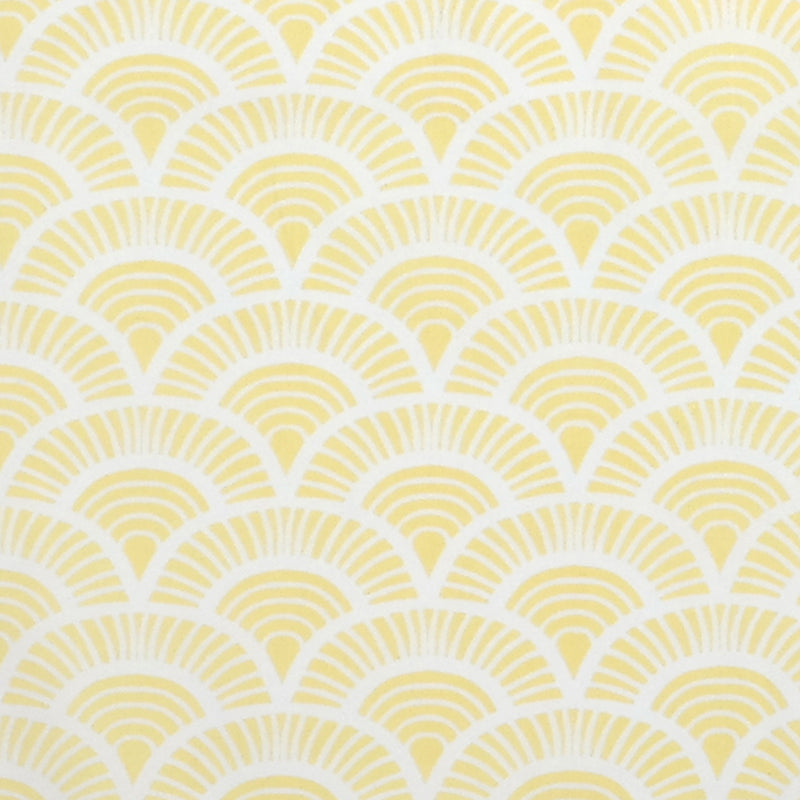 Handprinted Junior Cushion (Kid’s pillow) – Art Deco - Yellow