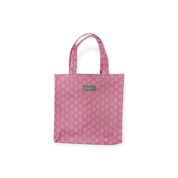 Tall Acrylic Coated Lunch Bag - Geo Pink Flambé