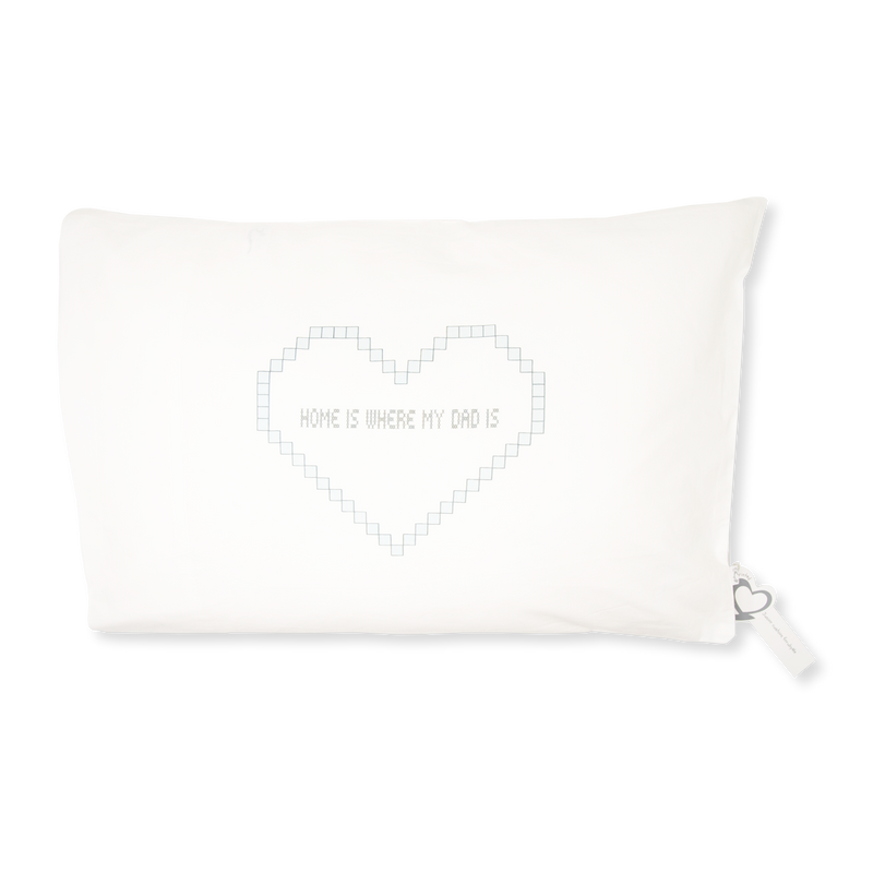 Handprinted Junior Cushion (Kid’s pillow) – Home is where my dad is