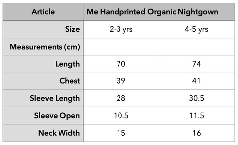 Handprinted Organic Nightgown - Jaipur - Ether