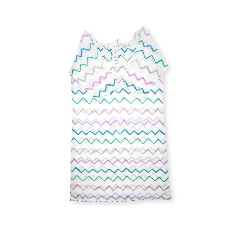 Handprinted Organic Nightgown - Crayon Lilac