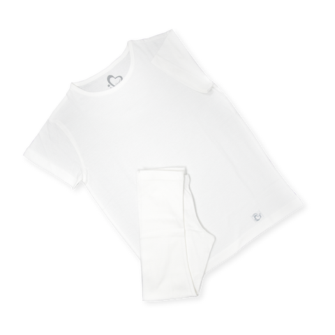 Organic Oversized Jersey Set - White
