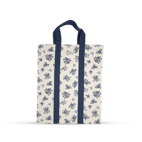 Shopping Bag with Webbing Handle - English Rose - Cream