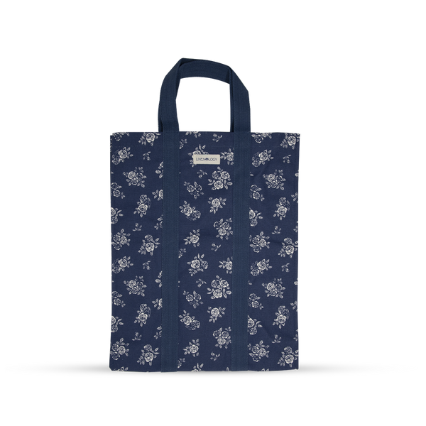 Shopping Bag with Webbing Handle English Rose Navy