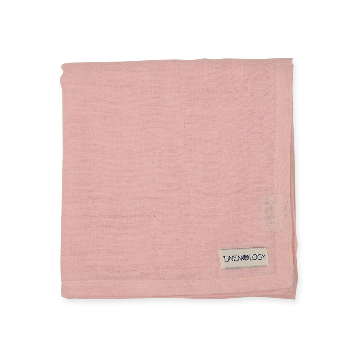 Muslin Swaddles - White & Pink