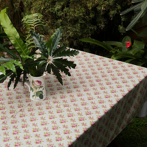 Acrylic Coated Table Cloth - Vintage Rose