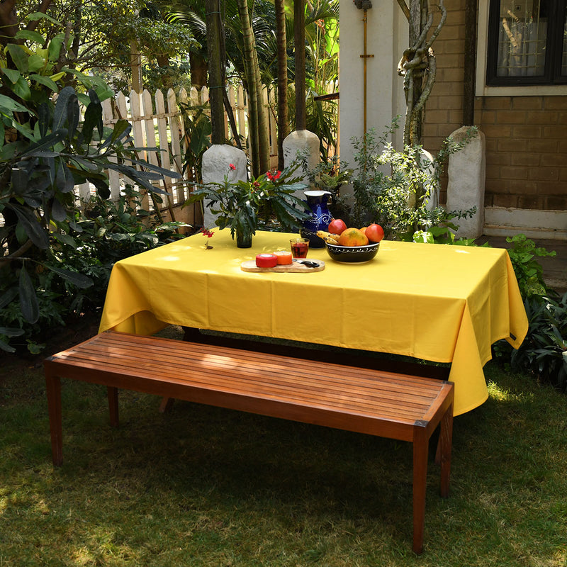 Acrylic Coated Table Cloth - Canary Yellow