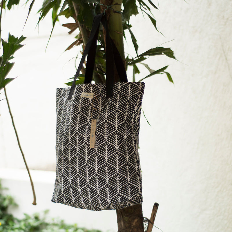 Canvas Tote - Abstract - Black