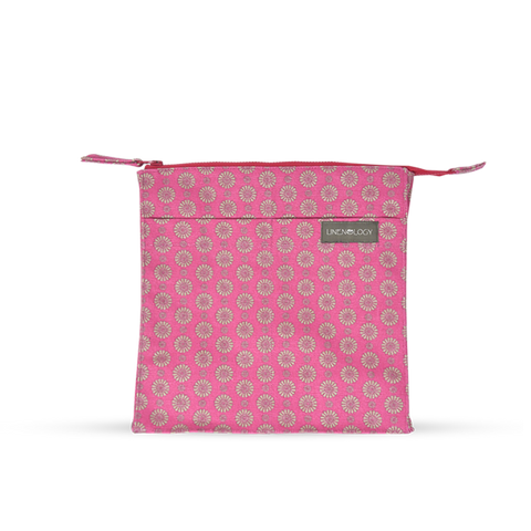 Combo -Wash Bag Tall & Makeup Bag Big - Geo Pink Flambé