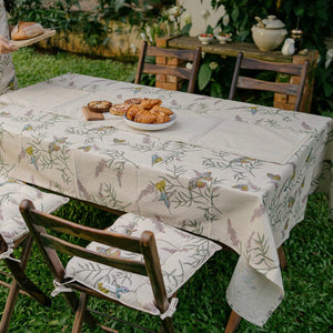 Acrylic Coated Table cloth - Buddleia- Natural